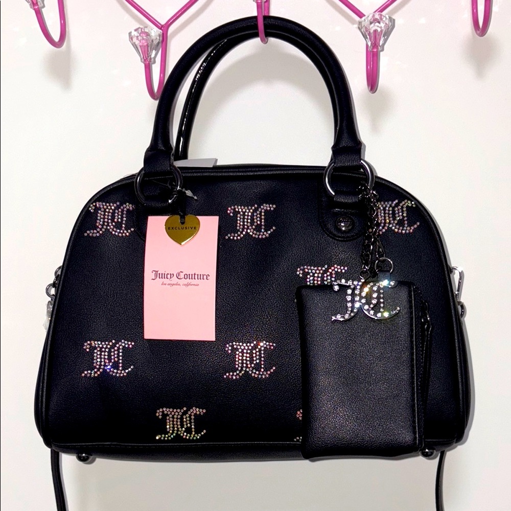 💎 Juicy Couture Taking The Lead Bowler Bag Purse Liquorice 💎
